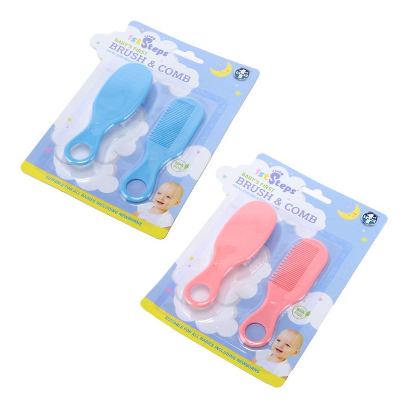 Baby Brush & Comb Set 2pc 2 Colours