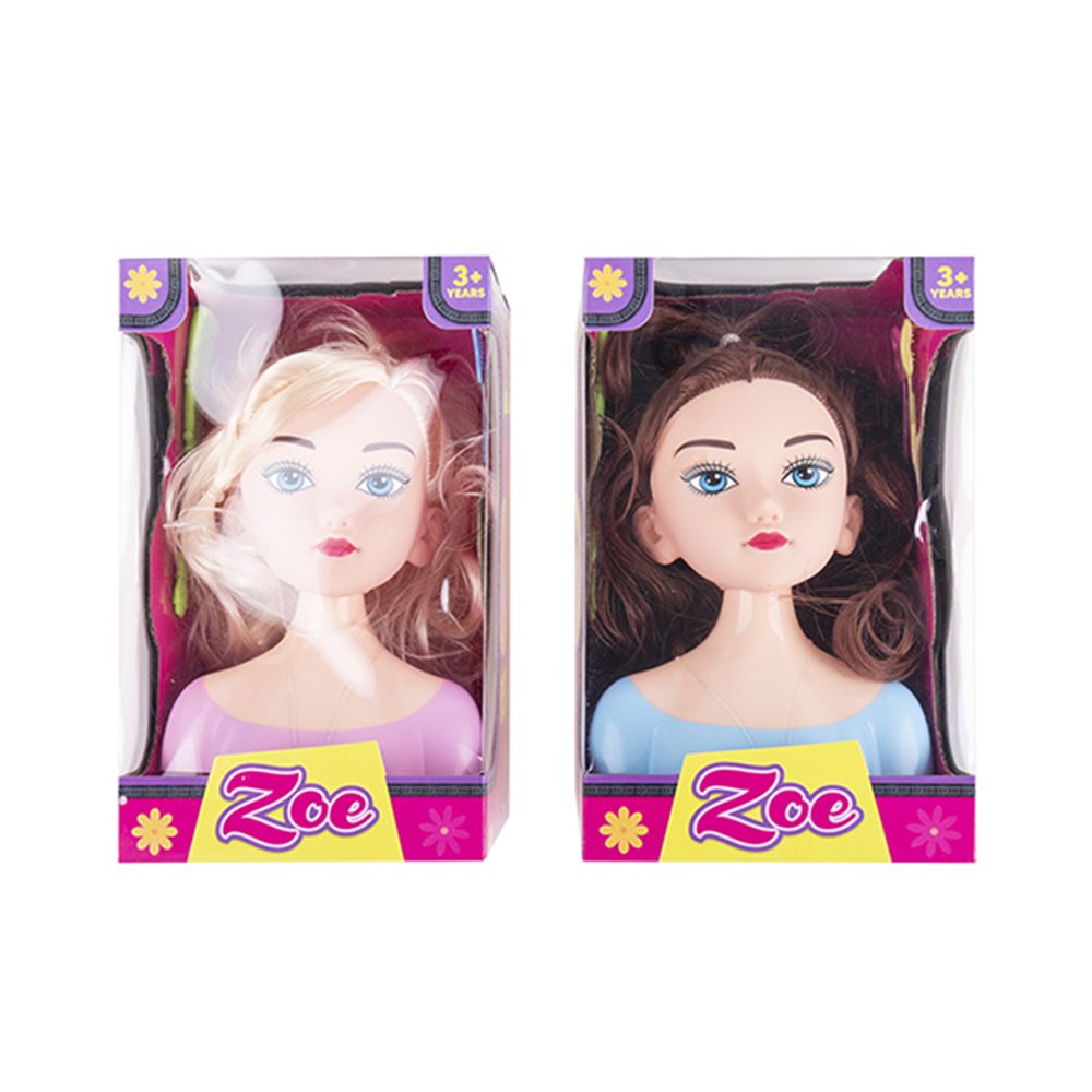 Zoe Doll Head 2 Hairstyles Childrens Toy Figurine