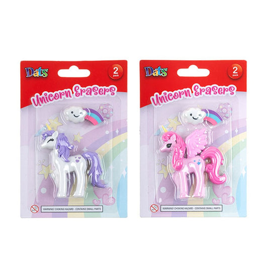 Unicorn Novelty Erasers – 2 Pack | Fun & Whimsical Stationery Essential