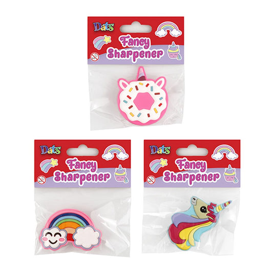 Fancy Novelty Sharpeners – 3 Designs | Unicorn, Donut, & Rainbow