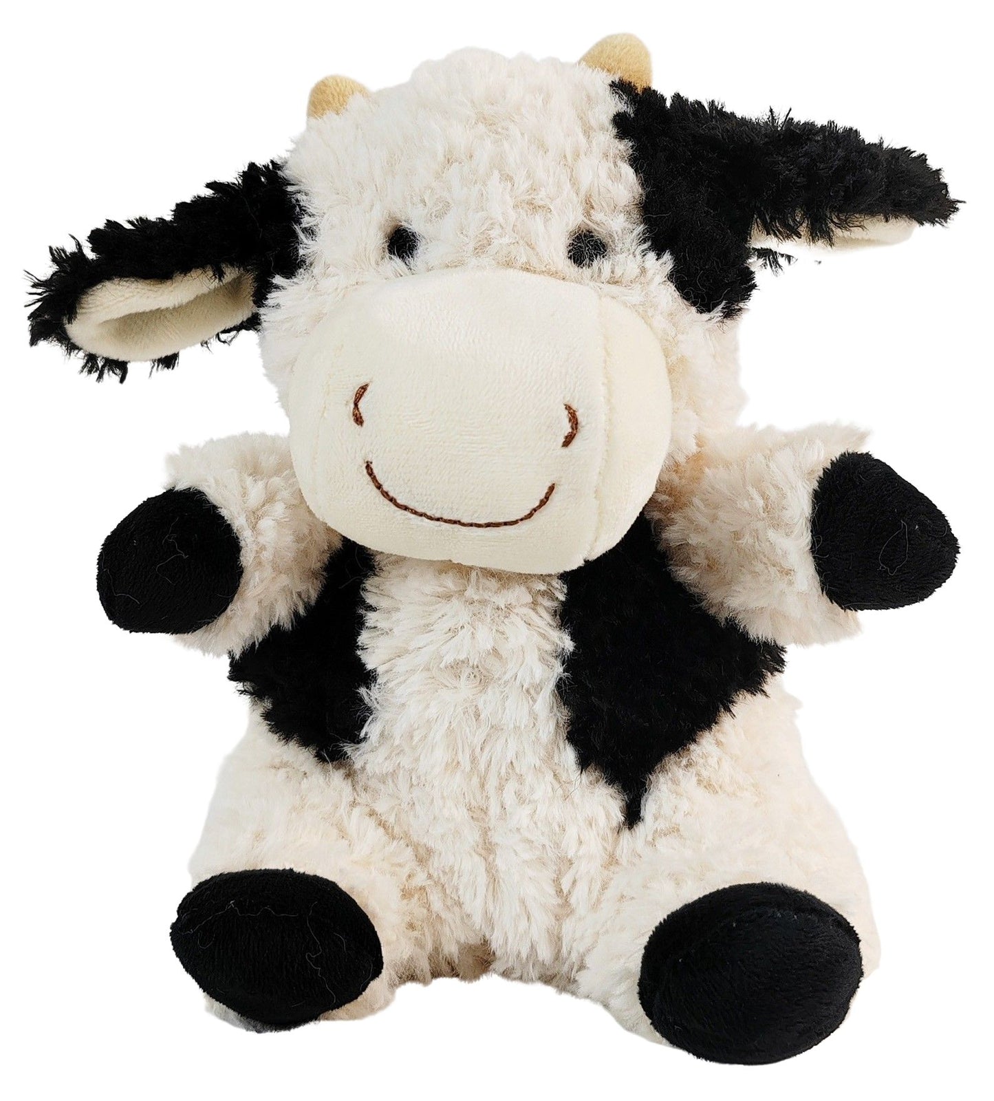 Fluffy Black & White Curly Cow Plush – Premium Cuddly Stuffed Animal