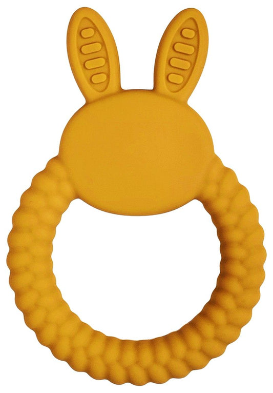 Mustard Bunny Teether Ring – Soft & Safe Baby Teething Toy