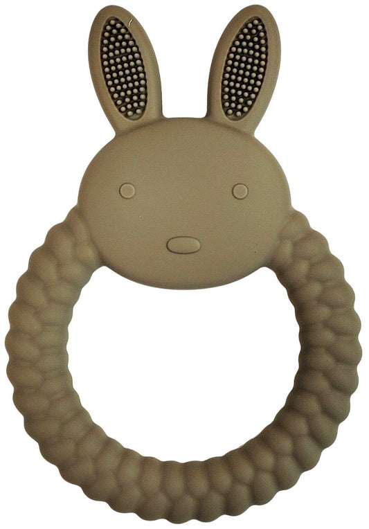 Camouflage Green Bunny Teether Ring – Durable & Soft Baby Teething Solution