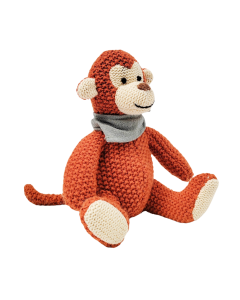 Premium Soft Knit Red Monkey Stuffed Animal